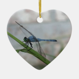 Blue Dragonfly Ceramic Ornament
