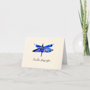 Blue Dragonfly Élégante Nature Personnelle Papier