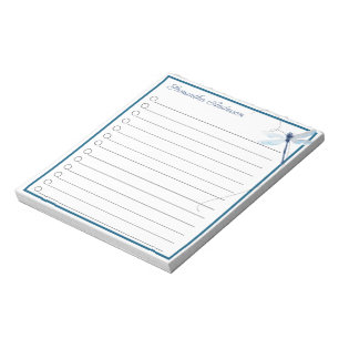 Blue Dragonfly in Flight Personalized Name Notepad