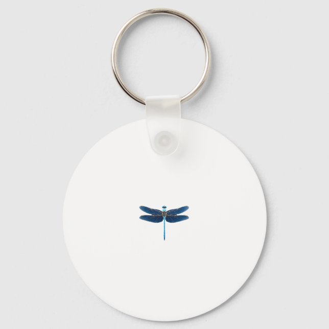 Blue Dragonfly - Insect Wildlife Animal Lover Ento Keychain (Front)