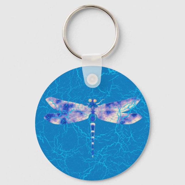 Blue Dragonfly Keychain (Front)