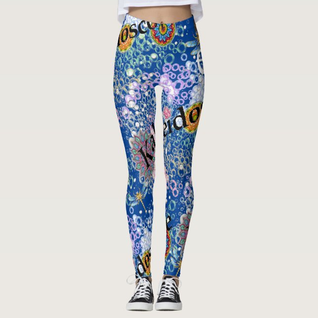 Blue Dragonfly Leggings (Front)