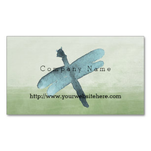 Blue Dragonfly Magnetic Business Card