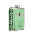 Blue Dragonfly on Black & Green