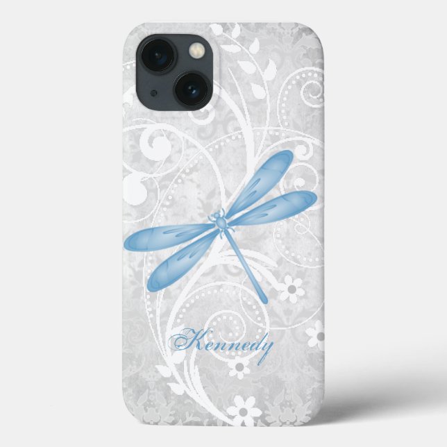 Blue Dragonfly Personalized Case-Mate iPhone Case (Back)