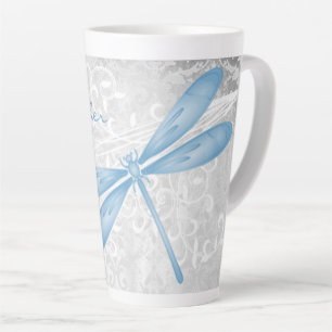 Blue Dragonfly Personalized Latte Mug