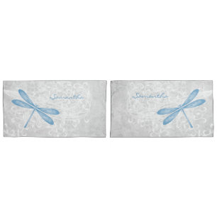 Blue Dragonfly Personalized Pillow Case