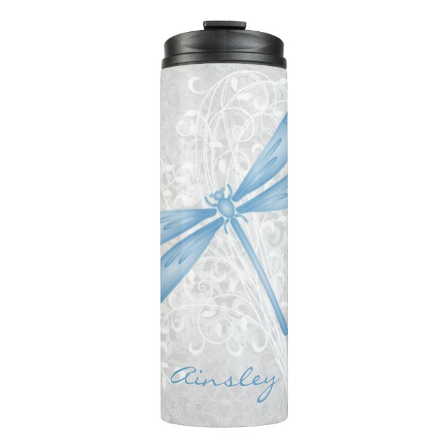 Blue Dragonfly Personalized Thermal Tumbler (Front)