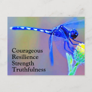 Blue Dragonfly Spirit Traits Postcard