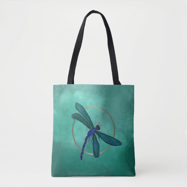 Blue Dragonfly Tote Bag (Front)