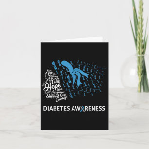 Blue Dragonfly Type 1 Diabetes Awareness Day Warri Card