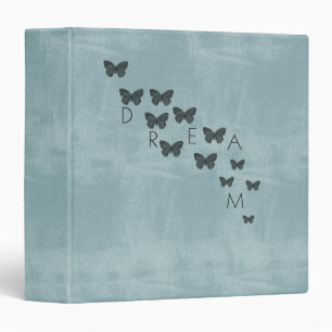 Blue Dream Butterflies Binder