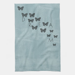 Blue Dream Butterflies Kitchen Towel