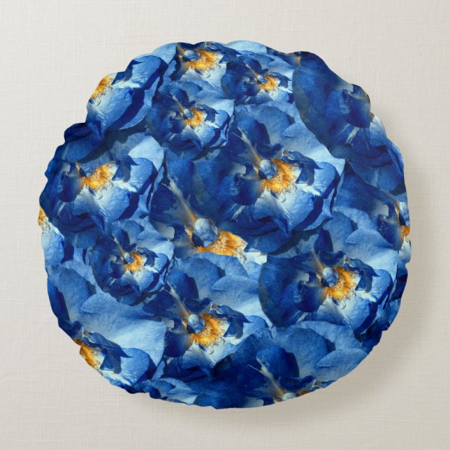 Blue dream, Rose Floral Dream II, jeter coussin (Devant)