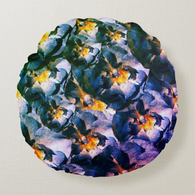 Blue dream, Rose Floral Dream jeter coussin (Devant)