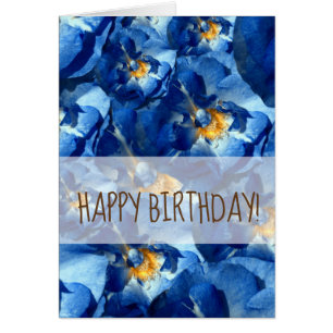 Blue dream, Roses Happy Birthday Greeting Card
