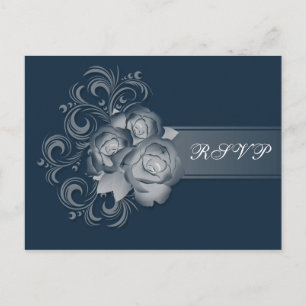 Blue Dream RSVP insert Invitation Postcard