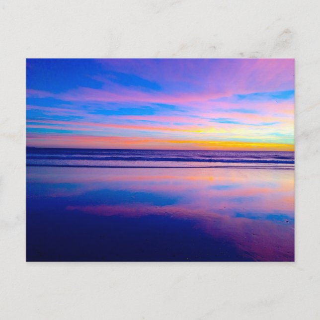 Blue Dream Sunset, Santa Monica Postcard (Front)