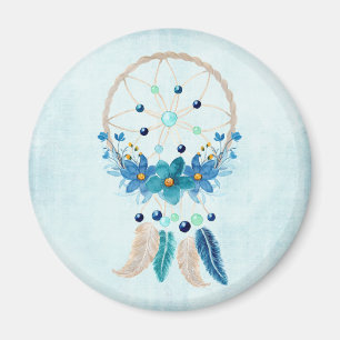 Blue Dreamcatcher Stylish Boho Design Magnet