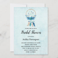 Blue Dreamcatcher with Flowers & Feathers Bridal