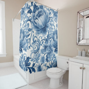 Blue Dreams   Floral Watercolor Chinoiserie