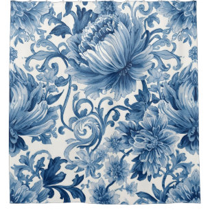 Blue Dreams   Floral Watercolor Chinoiserie