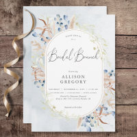 Blue Dried Boho Flowers Blue Bridal Brunch