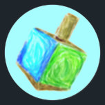 Blue Driedel Sticker<br><div class="desc">These are fun stickers for Hanukkah!</div>