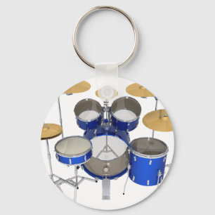 Blue Drum Kit: Keychain