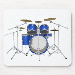 Blue Drum Kit: Mouse Pad