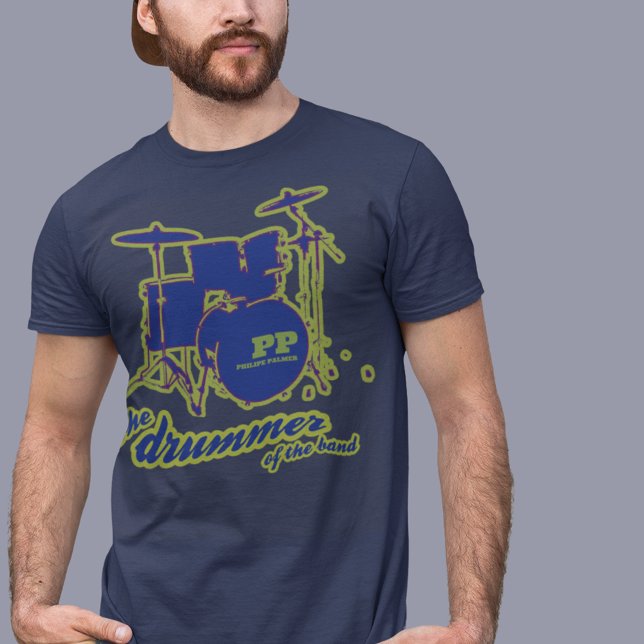 Blue Drums Cool RockTee Custom T-Shirt (Creator Uploaded)
