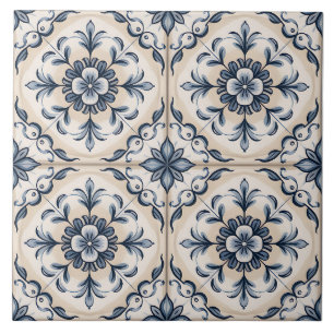 Blue Dutch Delft Pattern Tile