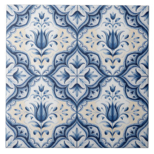 Blue Dutch Delft Pattern  Tile