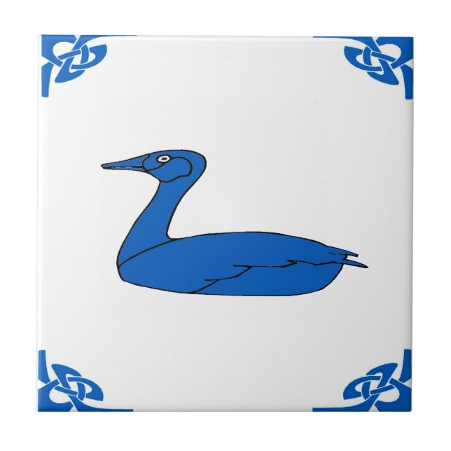 Blue Dutch Duck Tile (Front)