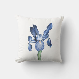 Blue Dutch Iris - Throw Pillow