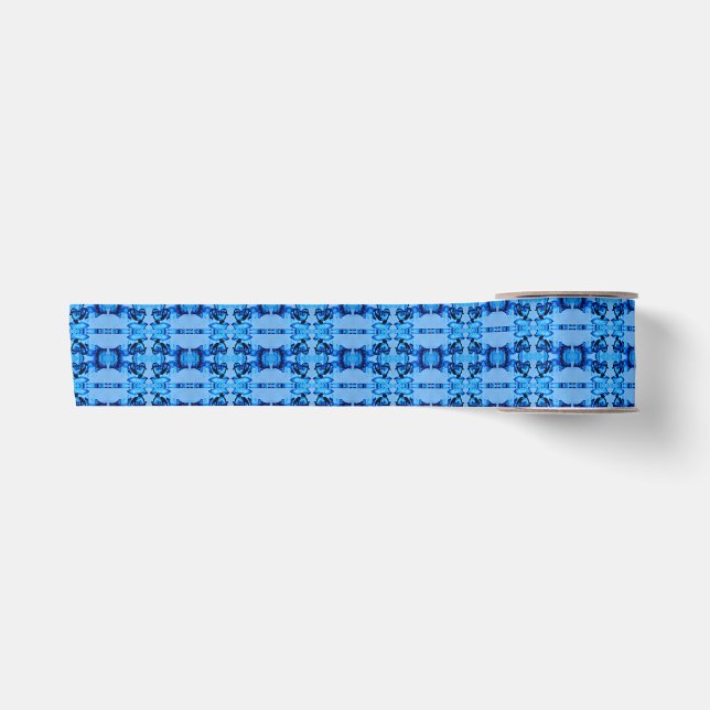 Blue Dye Heart Satin Ribbon (Front)