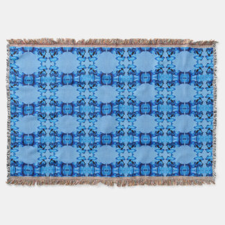 Blue Dye Heart Throw Blanket