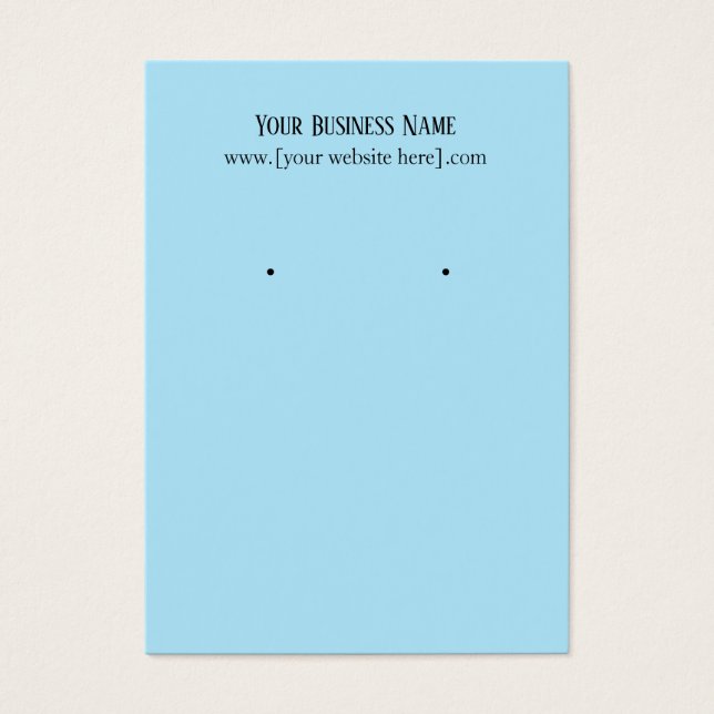 Blue Earring Business Cards (Front)