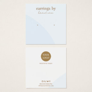 Blue Earring Display Business Card