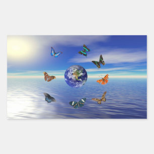 Blue Earth Butterflies Sticker