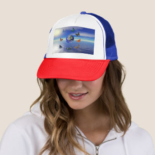 Blue Earth Butterflies Trucker Hat