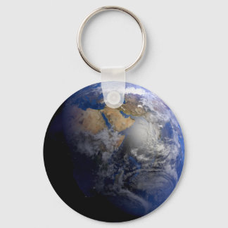 Blue Earth From Space  Inspirational Keychain