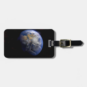 Blue Earth From Space  Inspirational Luggage Tag