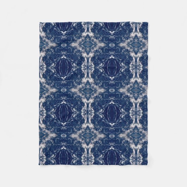 Blue earth geometric art blanket (Front)