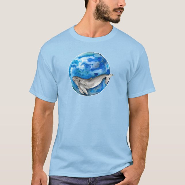Blue Earth Whale T-Shirt (Front)