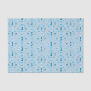 Blue Easter 3rd Birthday Tissue Paper