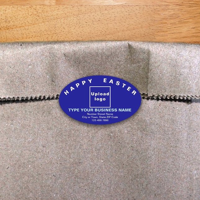 Blue Easter Business Oval Shape Sticker (Creator Uploaded)
