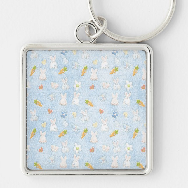 Blue Easter Pattern Keychain (Front)