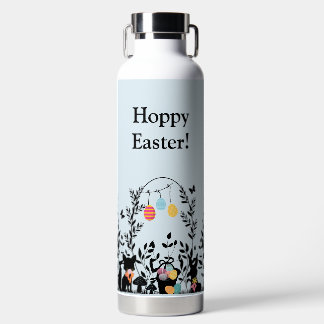 Blue Easter Silhouette Water Bottle