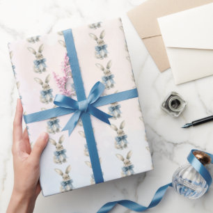 Blue Eater Bunny  Wrapping Paper